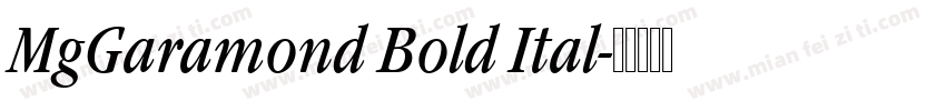MgGaramond Bold Ital字体转换